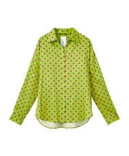 GLBGD02200 S sybilla(エス  バイ シビラ) ドットプリントシャツ ライトグリーン×パープルドット