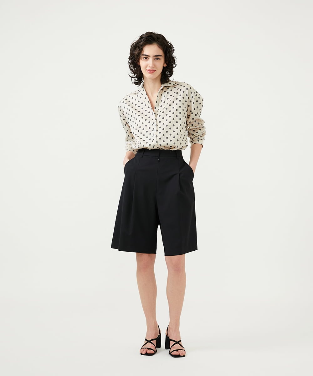 GLBGD02200 S sybilla(エス  バイ シビラ) ドットプリントシャツ ベージュ×スモークブラックドット