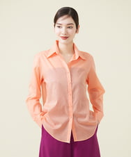 GLBJS01135 S sybilla(エス  バイ シビラ) コットンローンシアーシャツ シャーベットオレンジ