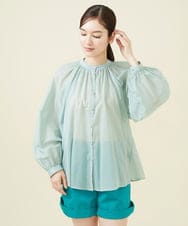 GLBJV14170 S sybilla(エス  バイ シビラ) 【メディア着用】コットンローン シアーブラウス ミント