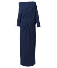 GLEAA01270 S sybilla(エス  バイ シビラ) 【ドラマ着用】ドレープショルダージャージードレス インクブルー