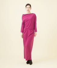 GLEAA01270 S sybilla(エス  バイ シビラ) 【ドラマ着用】ドレープショルダージャージードレス モーブピンク