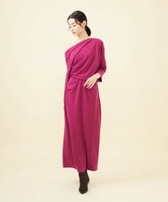 GLEAA01270 S sybilla(エス  バイ シビラ) 【ドラマ着用】ドレープショルダージャージードレス モーブピンク
