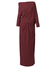 GLEAA01270 S sybilla(エス  バイ シビラ) 【ドラマ着用】ドレープショルダージャージードレス チョコレート