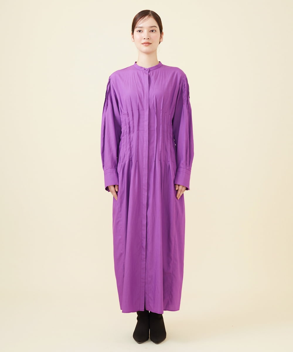 GLEAA02300 S sybilla(エス  バイ シビラ) 【ドラマ着用】テンセルコットンシャツドレス オーキッドパープル