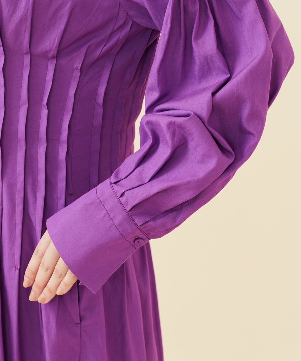 GLEAA02300 S sybilla(エス  バイ シビラ) 【ドラマ着用】テンセルコットンシャツドレス オーキッドパープル