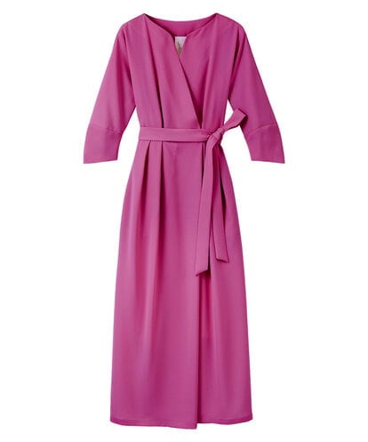 GLEAD01360 S sybilla キーネックラップドレス