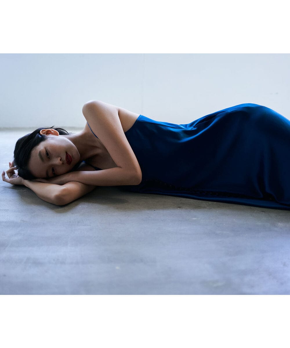 Sybilla シビラ ホコモモラ ネイビー スリップ Lサイズ 日本製 - 1
