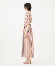 GLEGA03420 S sybilla(エス  バイ シビラ) ストライプシャツドレス レッド＆ブルー系