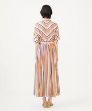 GLEGA03420 S sybilla(エス  バイ シビラ) ストライプシャツドレス レッド＆ブルー系