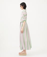 GLEGA03420 S sybilla(エス  バイ シビラ) ストライプシャツドレス ピンク＆グリーン