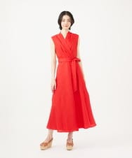 GLEGA06420 S sybilla(エス  バイ シビラ) カラーリネンラップドレス レッド
