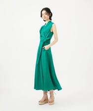 GLEGA06420 S sybilla(エス  バイ シビラ) カラーリネンラップドレス グリーン