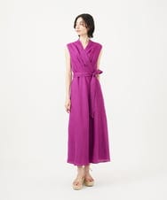 GLEGA06420 S sybilla(エス  バイ シビラ) カラーリネンラップドレス モーブ