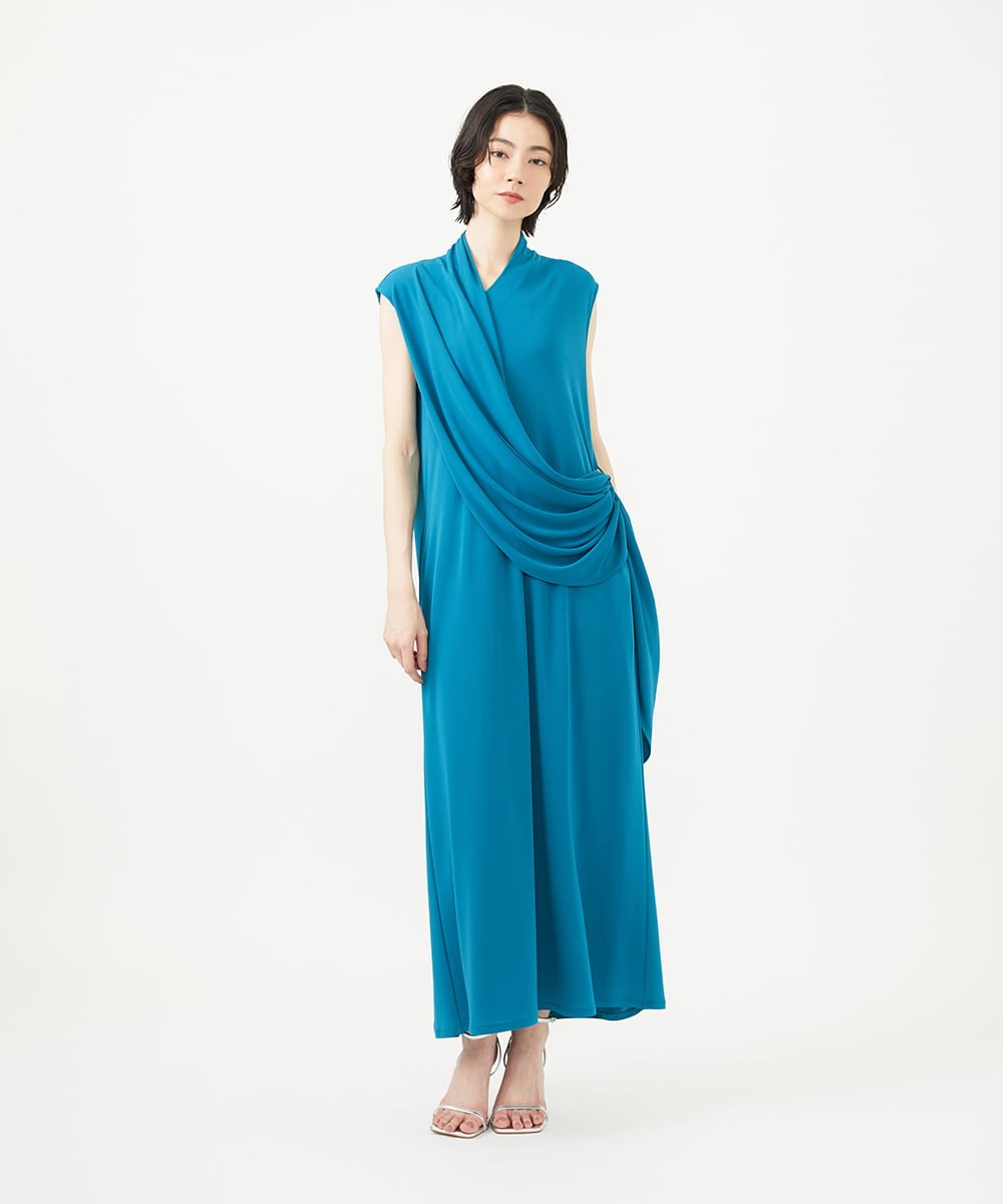 GLEGA07390 S sybilla(エス  バイ シビラ) ジャージィドレープドレス ブルー
