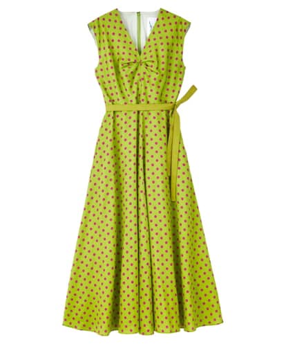 GLEGD01360 S sybilla ドットプリントフレアードレス