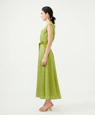 GLEGD01360 S sybilla(エス  バイ シビラ) ドットプリントフレアードレス ライトグリーン×パープルドット