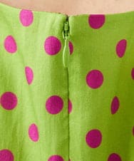 GLEGD01360 S sybilla(エス  バイ シビラ) ドットプリントフレアードレス ライトグリーン×パープルドット