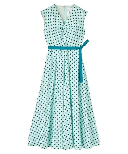 GLEGD01360 S sybilla ドットプリントフレアードレス