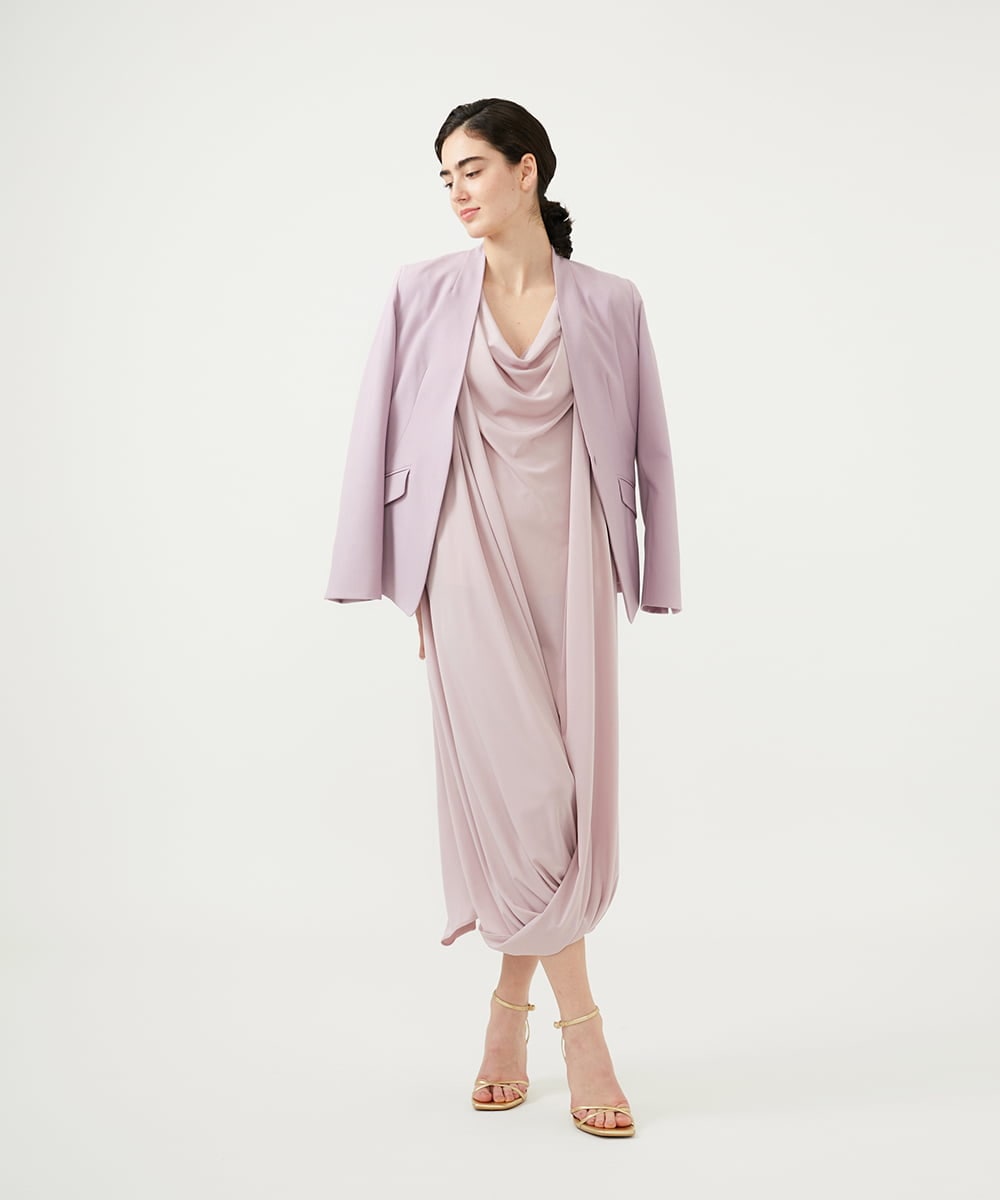 GLEGD02400 S sybilla(エス  バイ シビラ) ツイストヘムドレープドレス ペールピンク