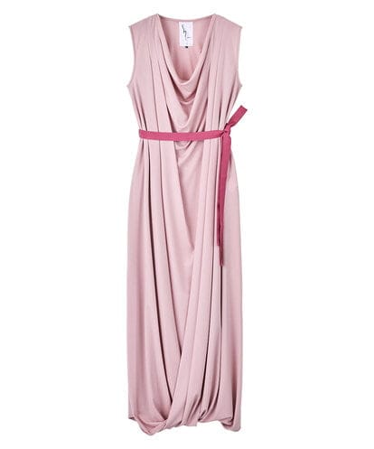 GLEGD02400 S sybilla ツイストヘムドレープドレス