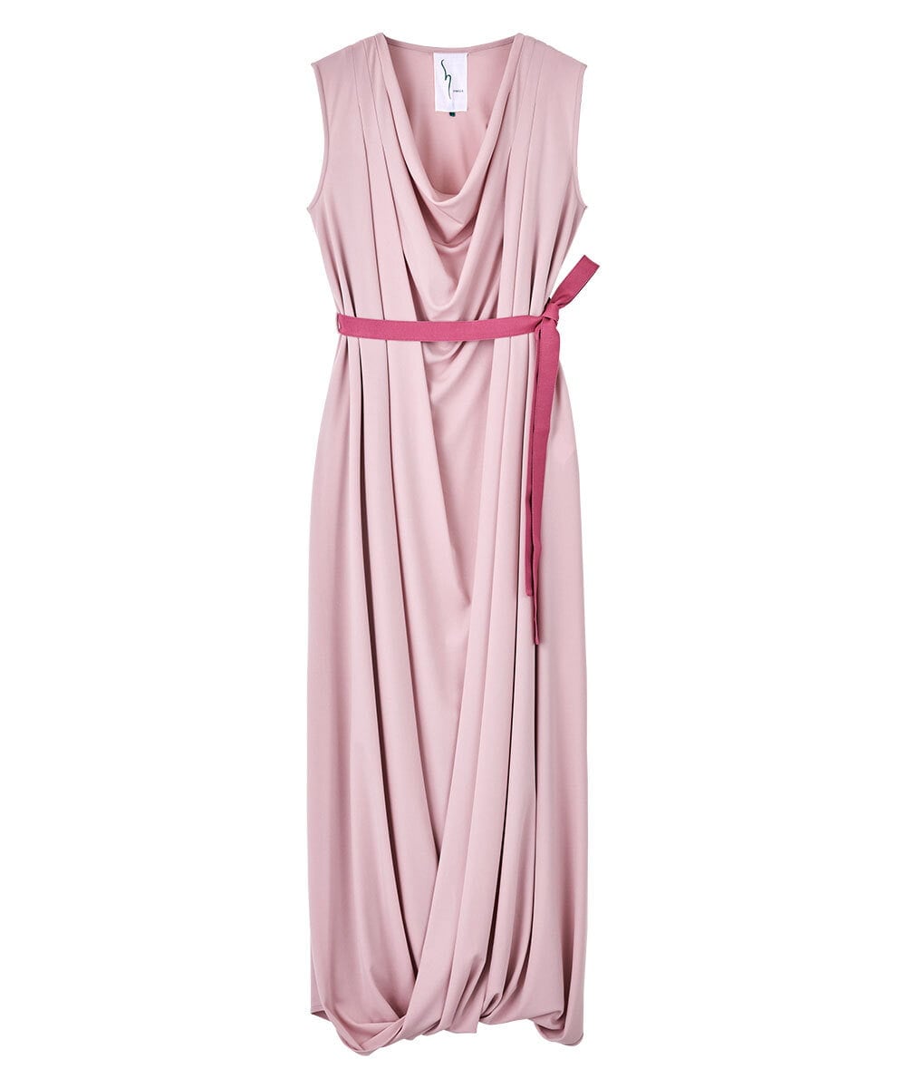 GLEGD02400 S sybilla ツイストヘムドレープドレス