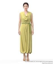 GLEGD02400 S sybilla(エス  バイ シビラ) ツイストヘムドレープドレス レモンイエロー