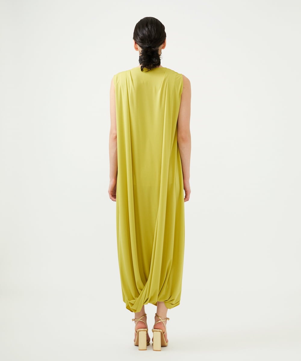 GLEGD02400 S sybilla(エス  バイ シビラ) ツイストヘムドレープドレス レモンイエロー