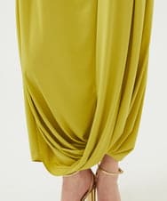 GLEGD02400 S sybilla(エス  バイ シビラ) ツイストヘムドレープドレス レモンイエロー