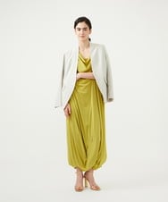 GLEGD02400 S sybilla(エス  バイ シビラ) ツイストヘムドレープドレス レモンイエロー