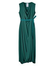 GLEGD02400 S sybilla(エス  バイ シビラ) ツイストヘムドレープドレス ディープグリーン