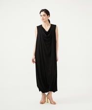 GLEGD02400 S sybilla(エス  バイ シビラ) ツイストヘムドレープドレス ブラック