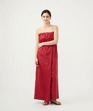 GLEGD04360 S sybilla(エス  バイ シビラ) カラーリネンベアジャンプスーツ レッド