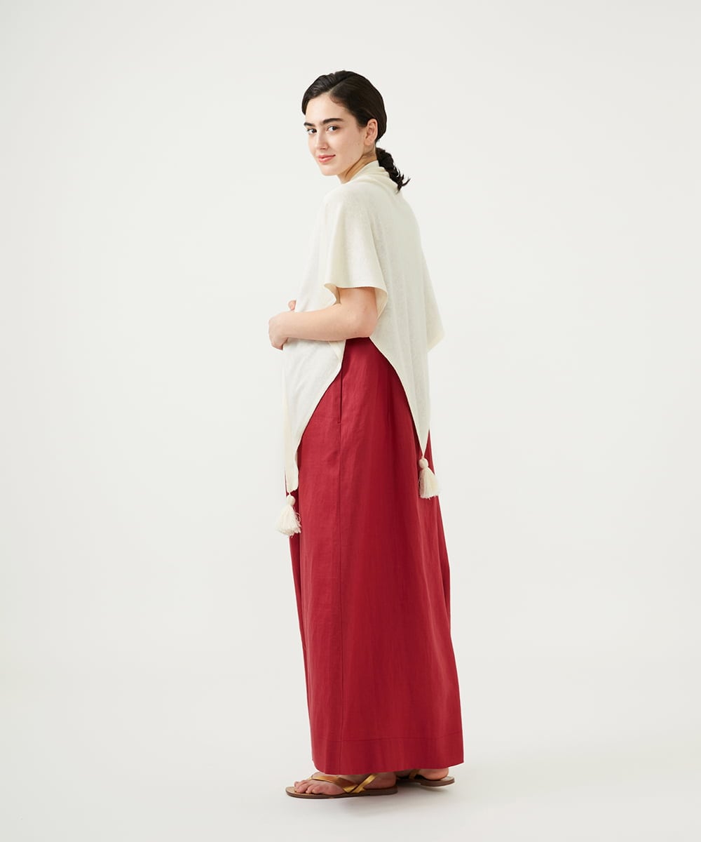 GLEGD04360 S sybilla(エス  バイ シビラ) カラーリネンベアジャンプスーツ レッド