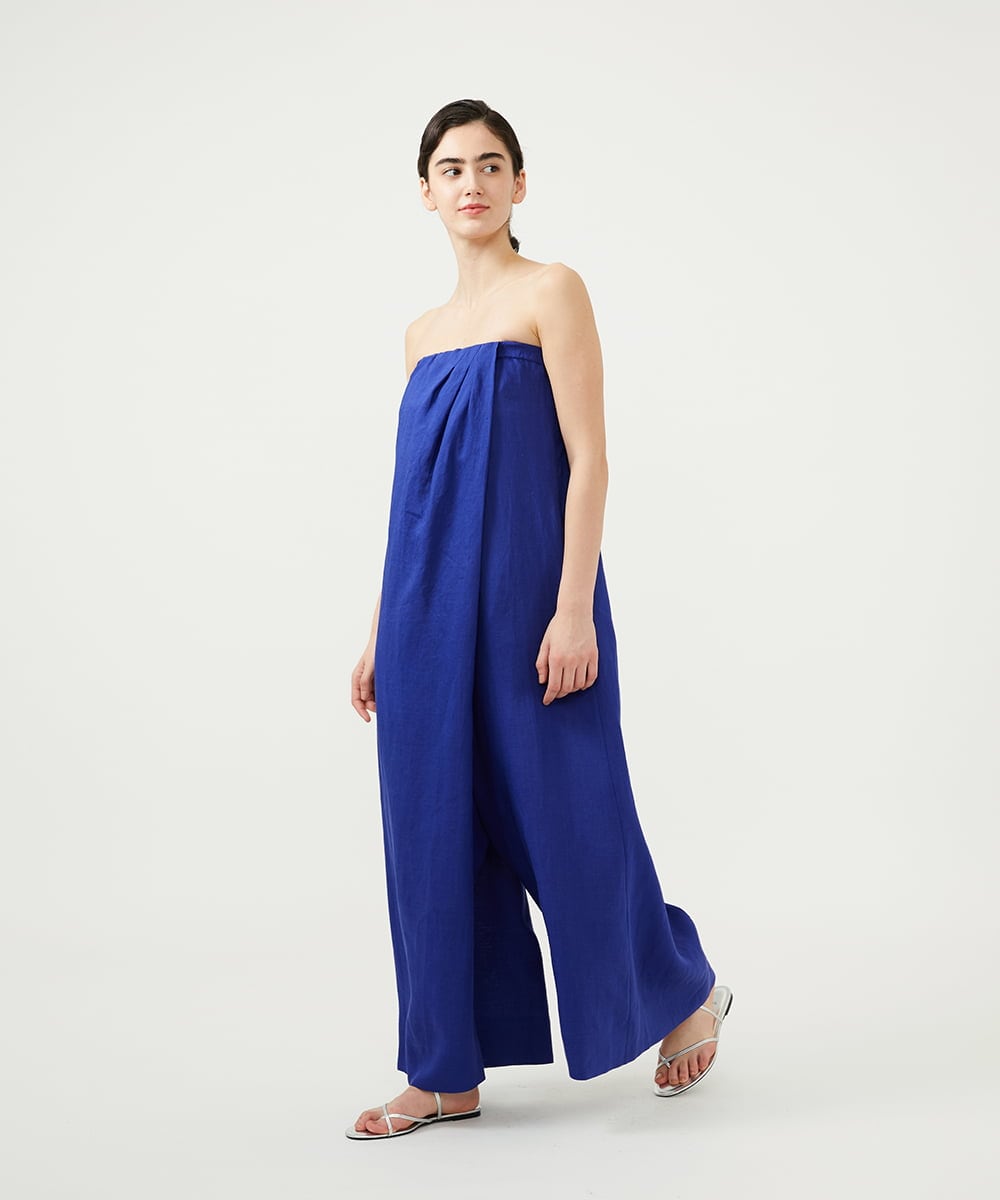 GLEGD04360 S sybilla(エス  バイ シビラ) カラーリネンベアジャンプスーツ ラピスブルー