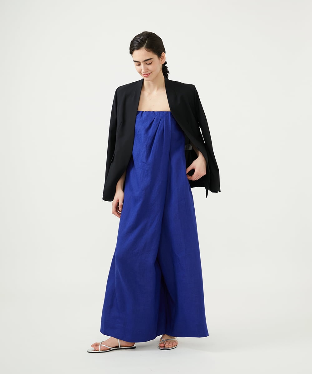 GLEGD04360 S sybilla(エス  バイ シビラ) カラーリネンベアジャンプスーツ ラピスブルー