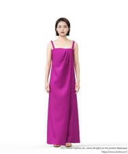 GLEGD04360 S sybilla(エス  バイ シビラ) カラーリネンベアジャンプスーツ モーブ