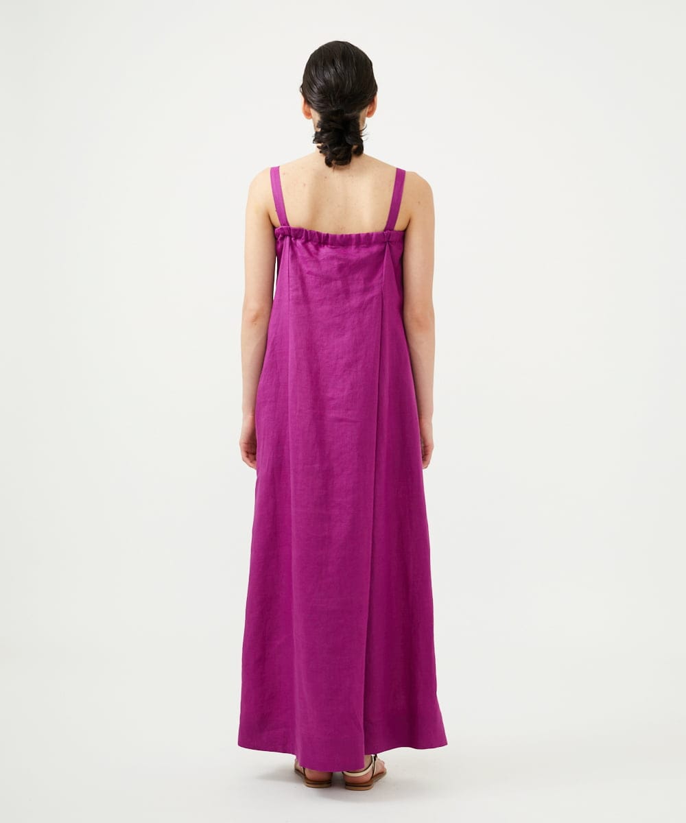 GLEGD04360 S sybilla(エス  バイ シビラ) カラーリネンベアジャンプスーツ モーブ