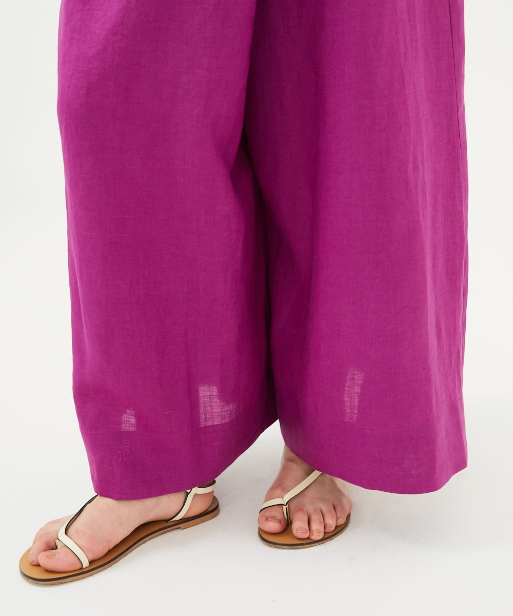 GLEGD04360 S sybilla(エス  バイ シビラ) カラーリネンベアジャンプスーツ モーブ