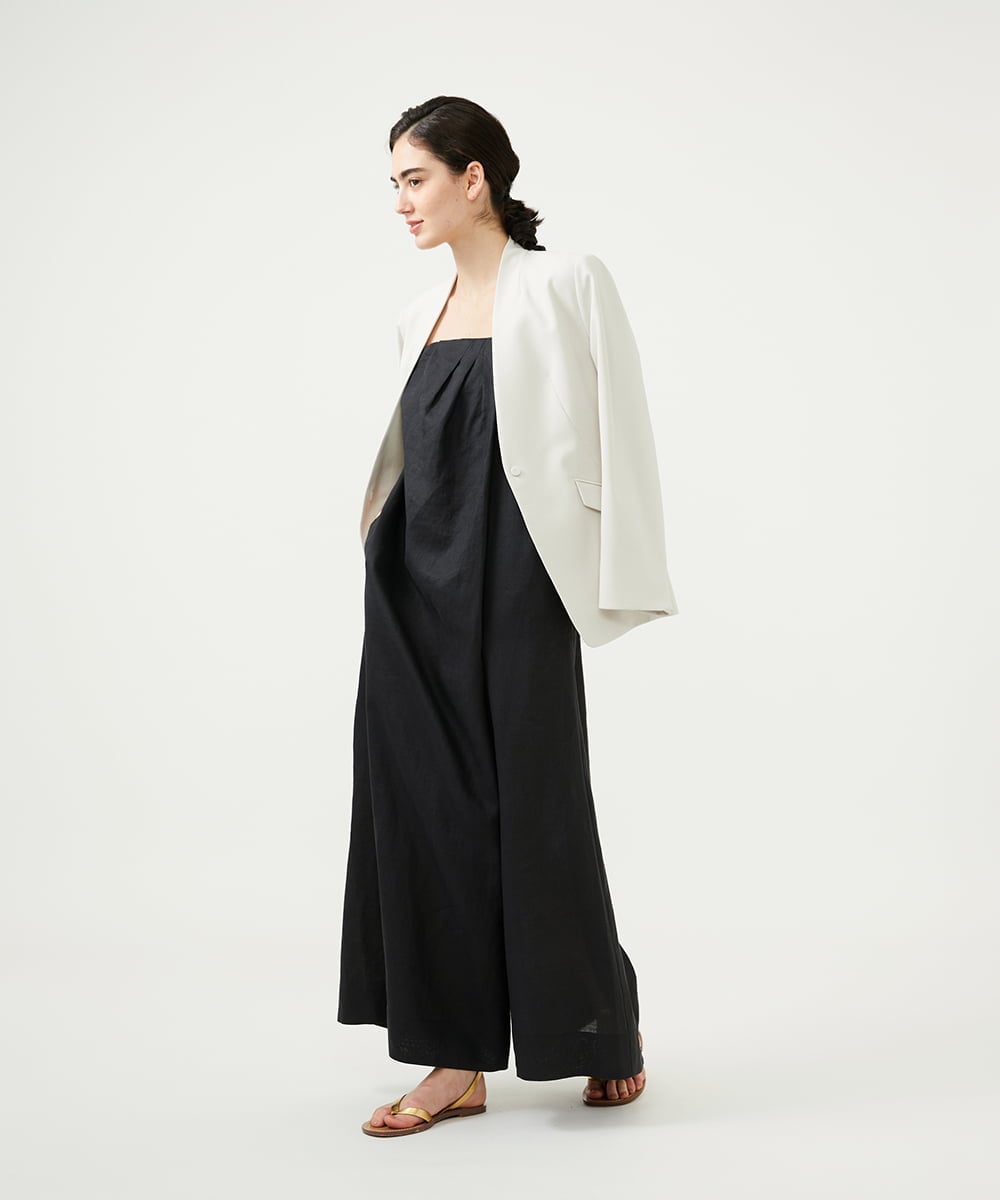 GLEGD04360 S sybilla(エス  バイ シビラ) カラーリネンベアジャンプスーツ ブラック