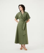 GLEGD05360 S sybilla(エス  バイ シビラ) サマーラップドレス オリーブ