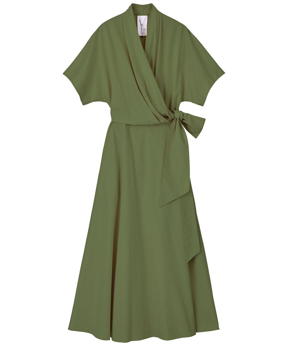 GLEGD05360 S sybilla(エス  バイ シビラ) サマーラップドレス オリーブ