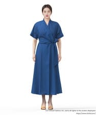 GLEGD05360 S sybilla(エス  バイ シビラ) サマーラップドレス ブルー