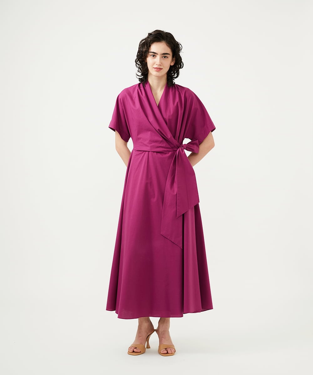 GLEGD05360 S sybilla(エス  バイ シビラ) サマーラップドレス ダークモーブ