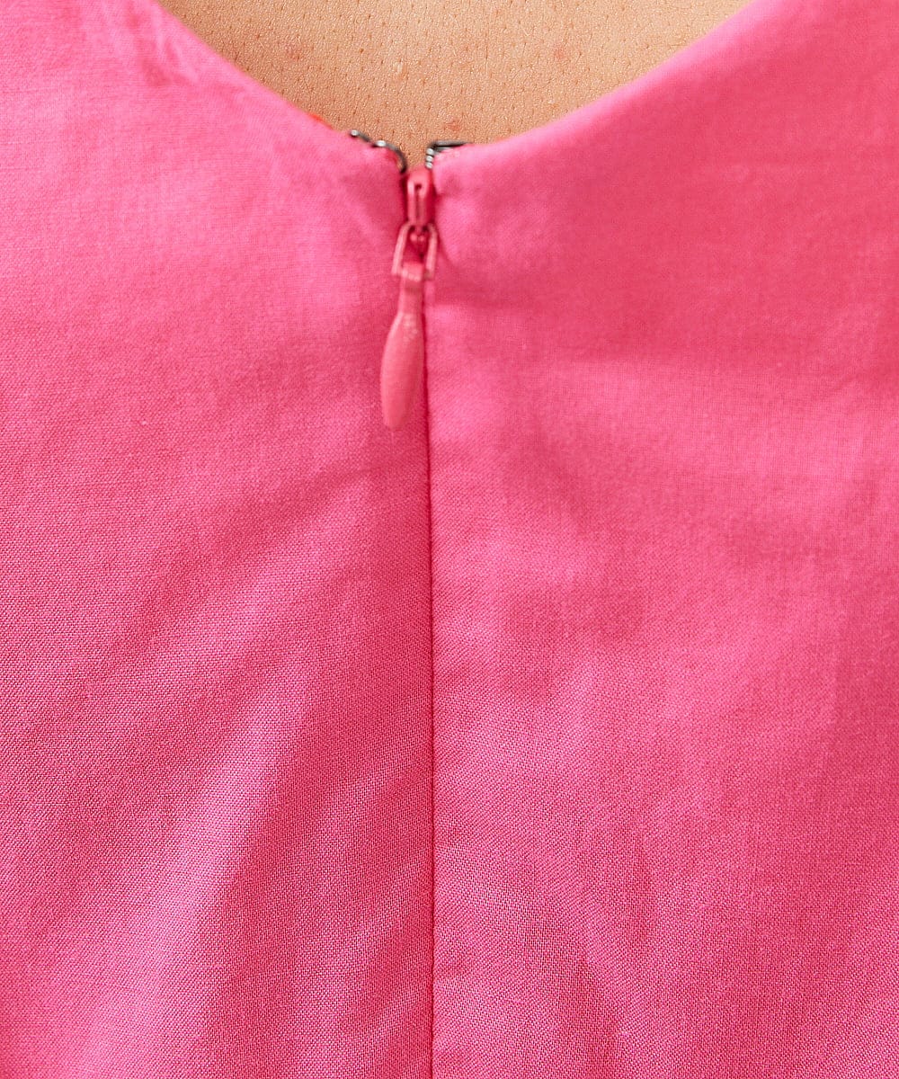 GLEGD06400 S sybilla(エス  バイ シビラ) カラーブロックドレス ピンク×オレンジ