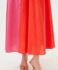 GLEGD06400 S sybilla(エス  バイ シビラ) カラーブロックドレス ピンク×オレンジ