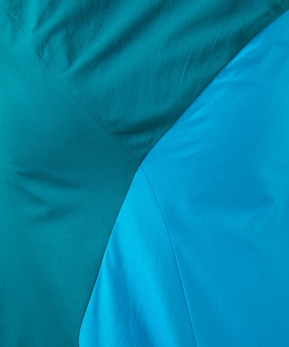 GLEGD06400 S sybilla(エス  バイ シビラ) カラーブロックドレス ティール×ターコイズ