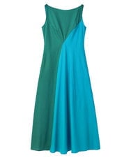 GLEGD06400 S sybilla(エス  バイ シビラ) カラーブロックドレス ティール×ターコイズ