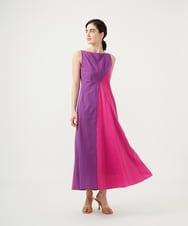 GLEGD06400 S sybilla(エス  バイ シビラ) カラーブロックドレス パープル×モーブ