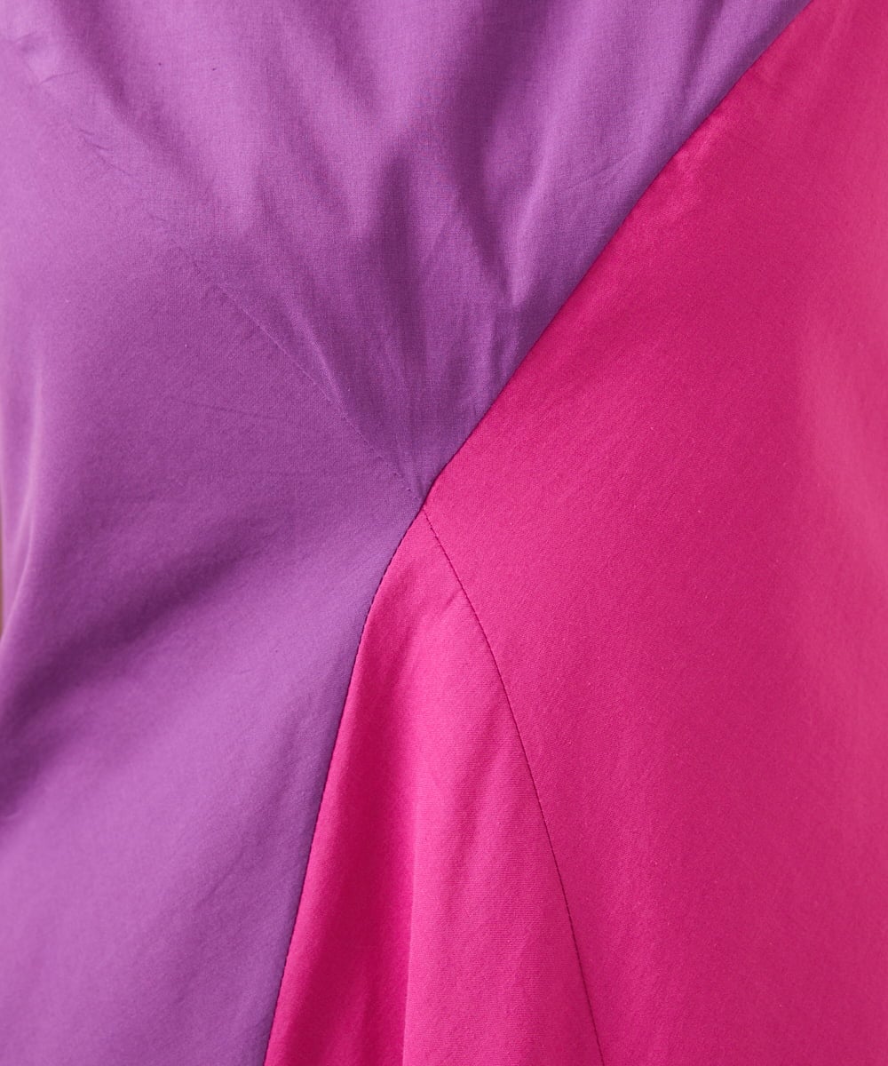 GLEGD06400 S sybilla(エス  バイ シビラ) カラーブロックドレス パープル×モーブ